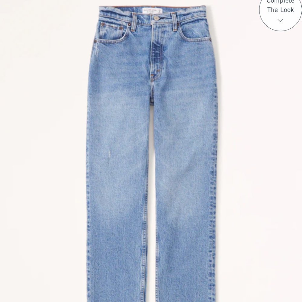 Abercrombie High Rise Straight - Medium Wash - 25s